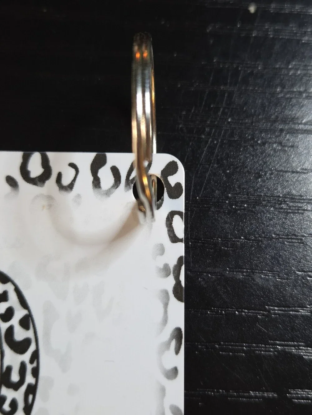 Leopard Print Pumpkin Keycard Keychain